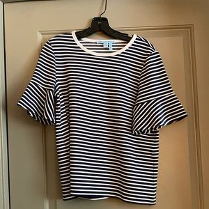 Draper James stripes ponte top